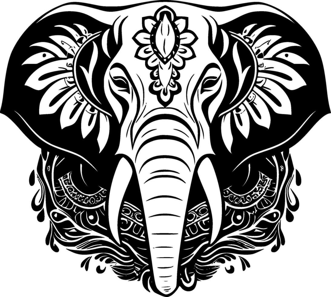 elefante, minimalista y sencillo silueta - vector ilustración