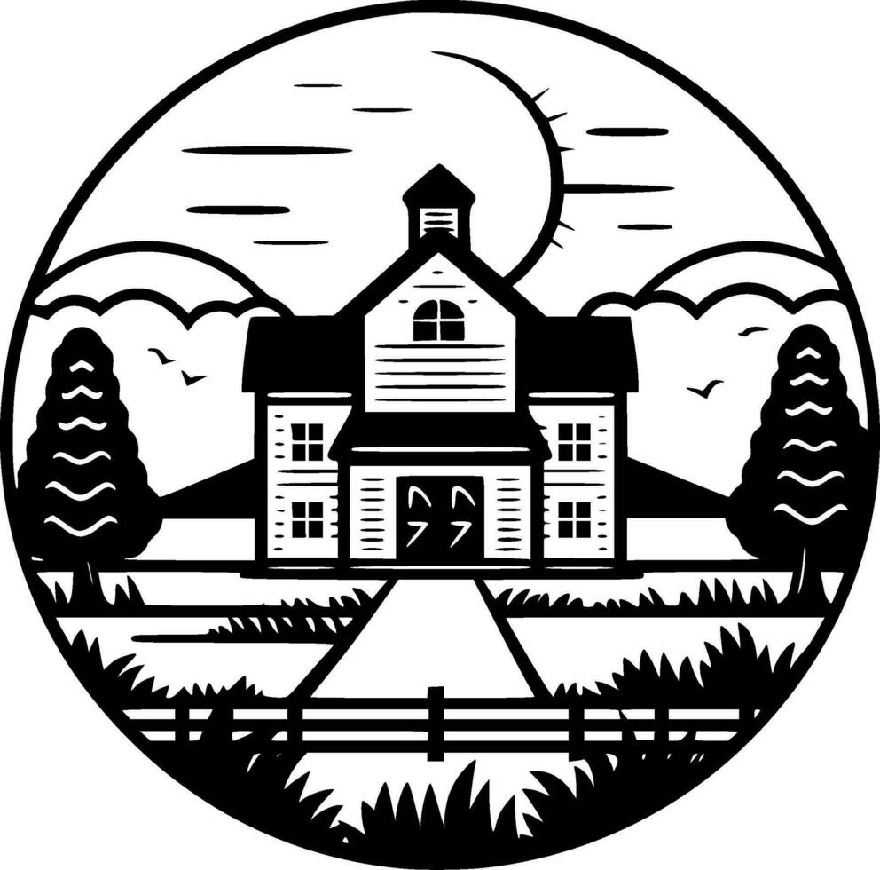 Farmhouse - High Quality Vector Logo - Vector illustration ideal for T-shirt graphic