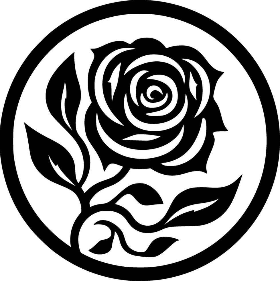 Flower, Minimalist and Simple Silhouette - Vector illustration