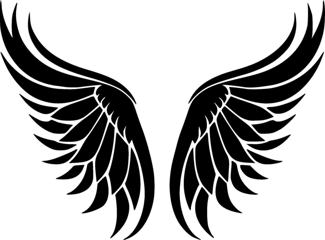 Angel Wings - Minimalist and Flat Logo - Vector illustration
