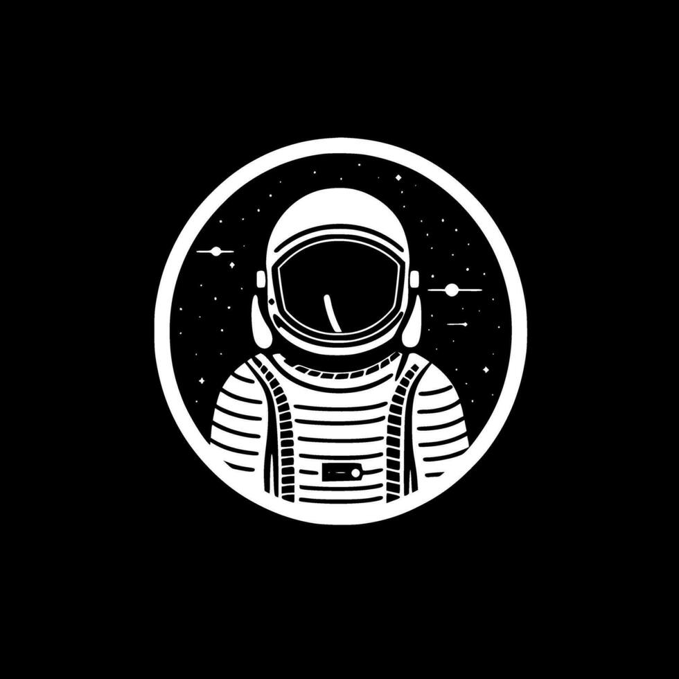 Astronaut, Minimalist and Simple Silhouette - Vector illustration