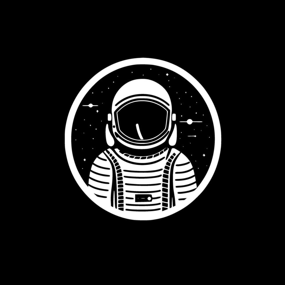 astronauta, minimalista y sencillo silueta - vector ilustración