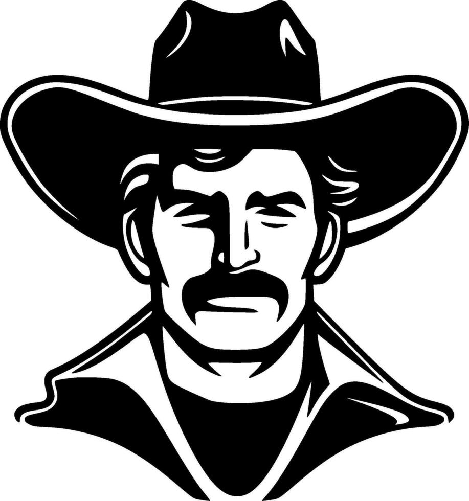 Western, Black and White Vector illustration