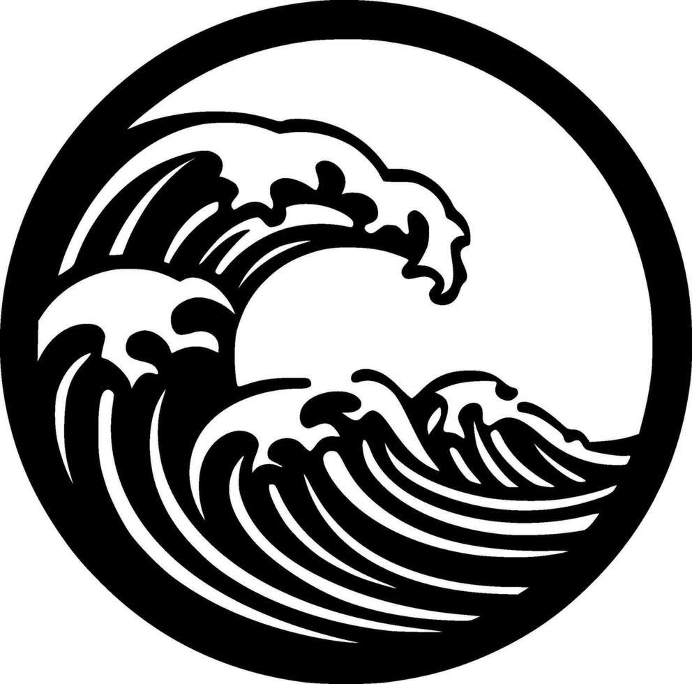 Waves - High Quality Vector Logo - Vector illustration ideal for T-shirt graphic