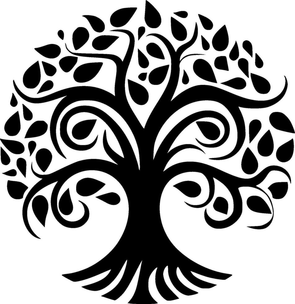 Tree, Minimalist and Simple Silhouette - Vector illustration