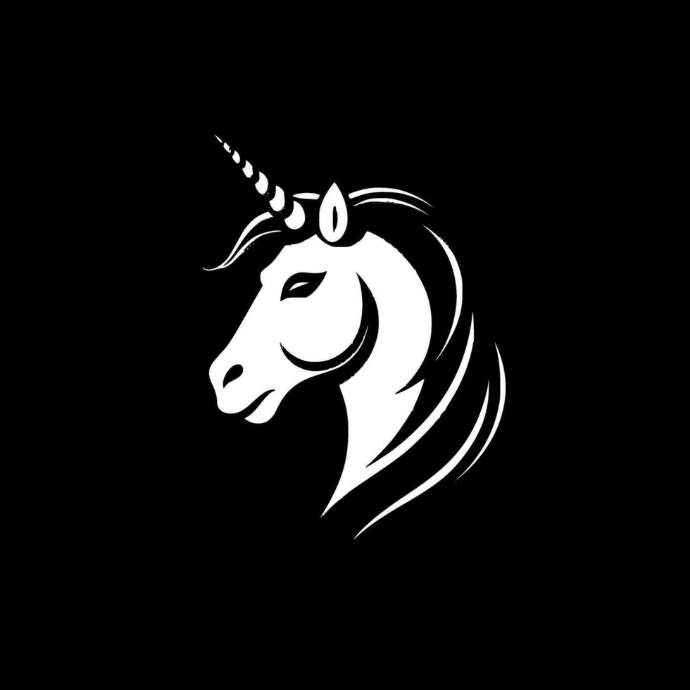 Unicorn - Minimalist and Flat Logo - Vector illustration