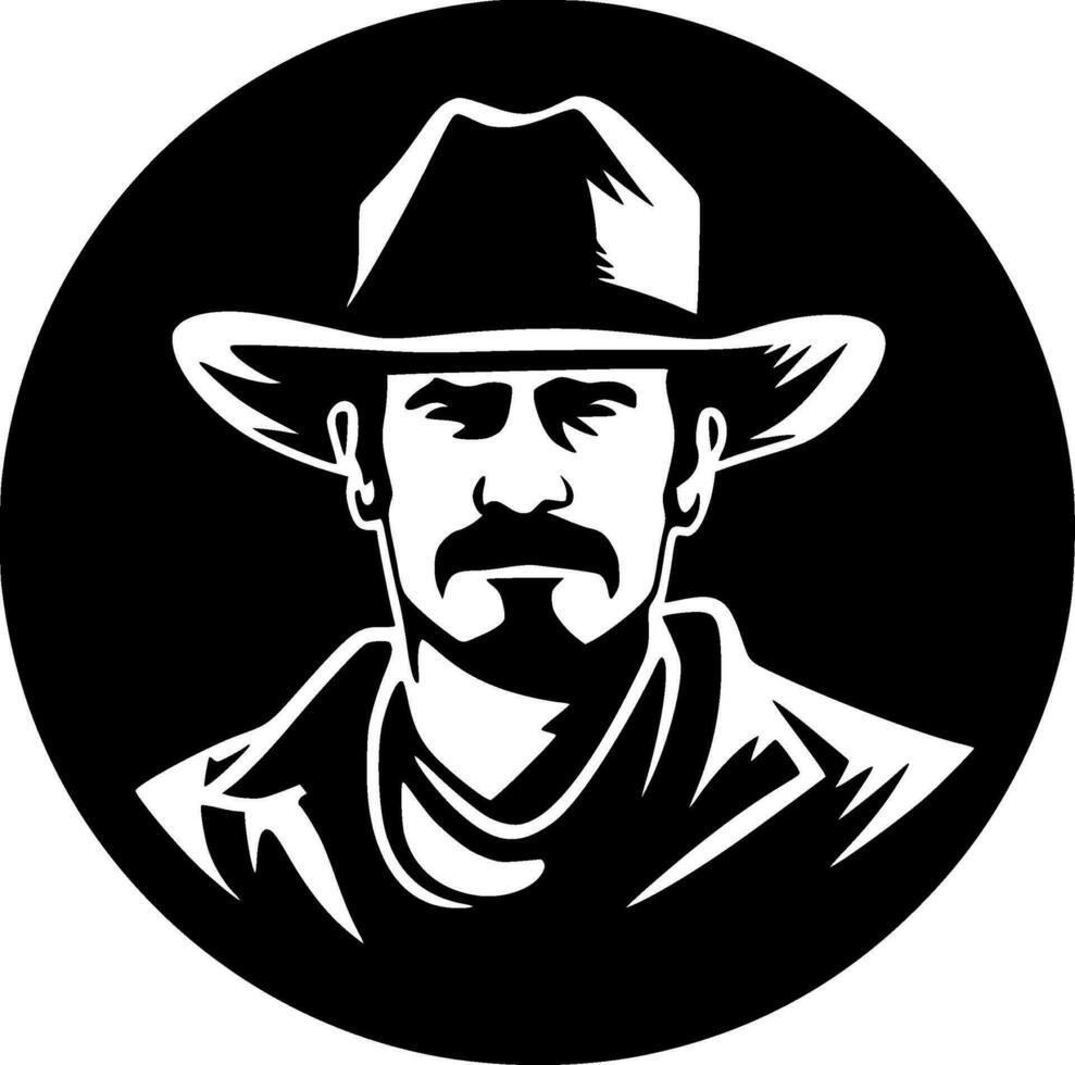 Western, Minimalist and Simple Silhouette - Vector illustration