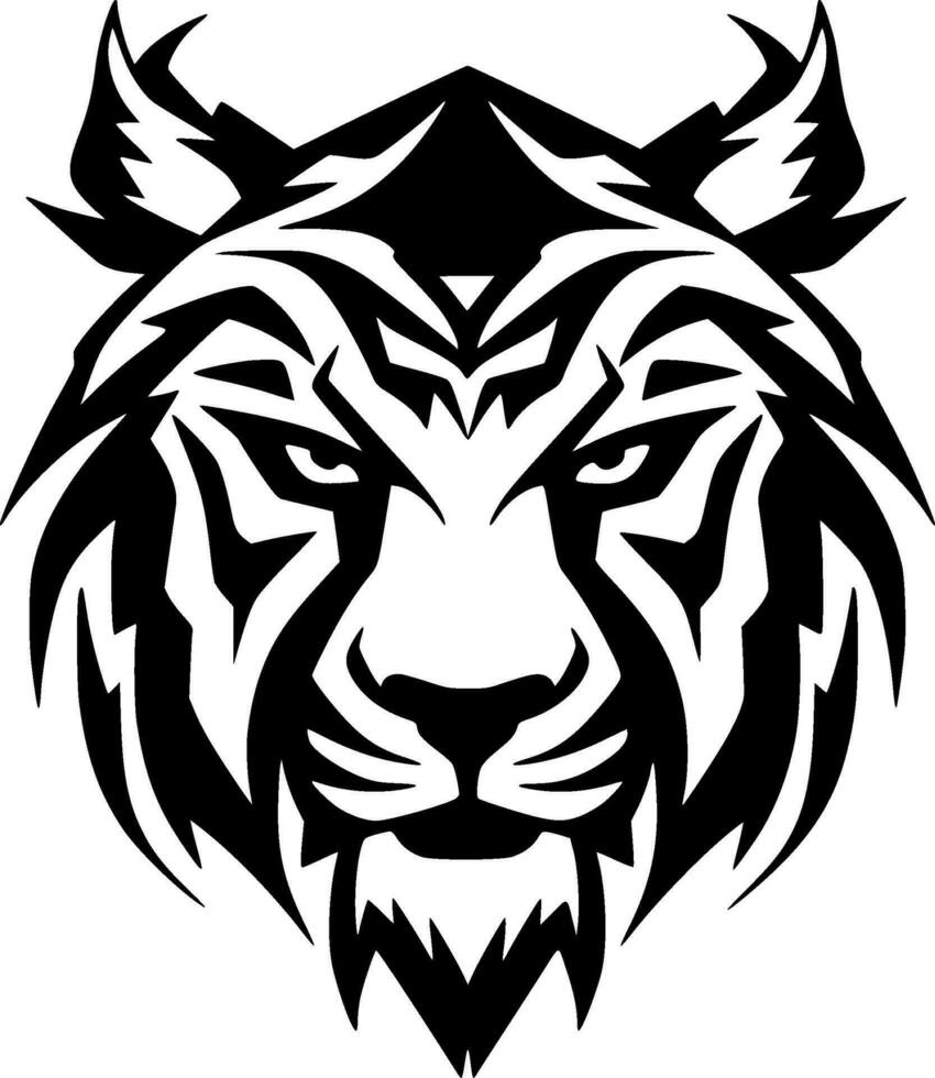 Tiger - Minimalist and Flat Logo - Vector illustration