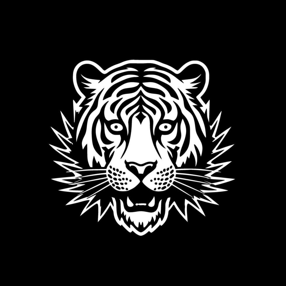 tigre, minimalista y sencillo silueta - vector ilustración