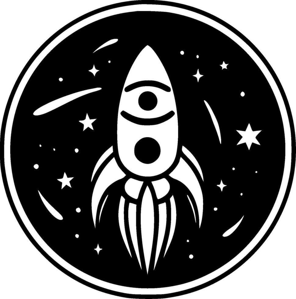 Space, Minimalist and Simple Silhouette - Vector illustration