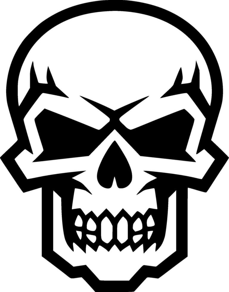 Skull, Minimalist and Simple Silhouette - Vector illustration