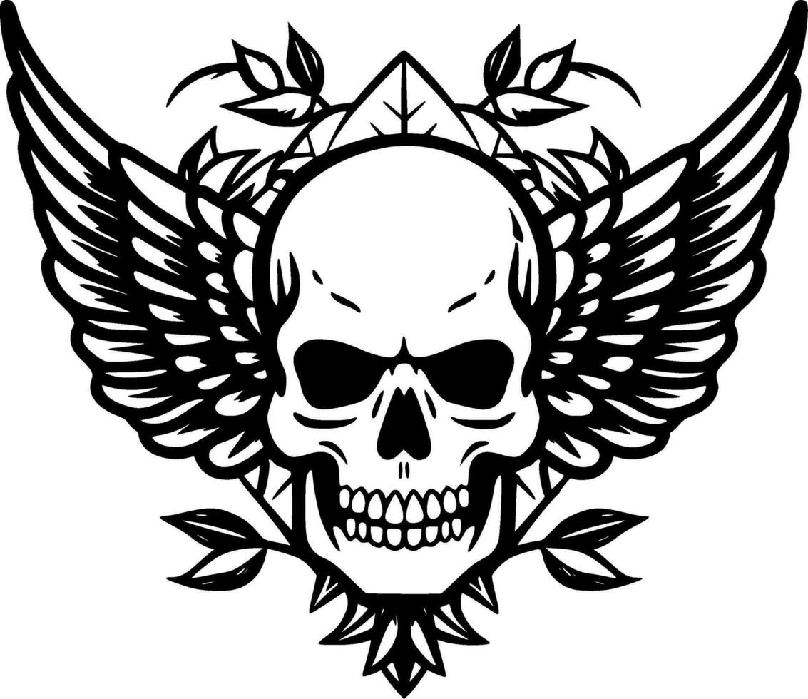 Skull, Minimalist and Simple Silhouette - Vector illustration