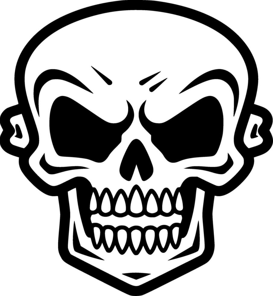 Skull, Minimalist and Simple Silhouette - Vector illustration