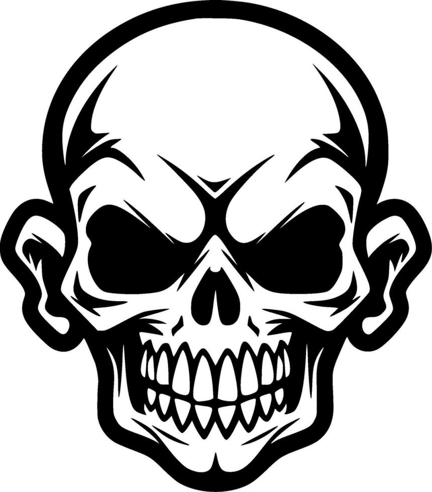 Skull, Minimalist and Simple Silhouette - Vector illustration