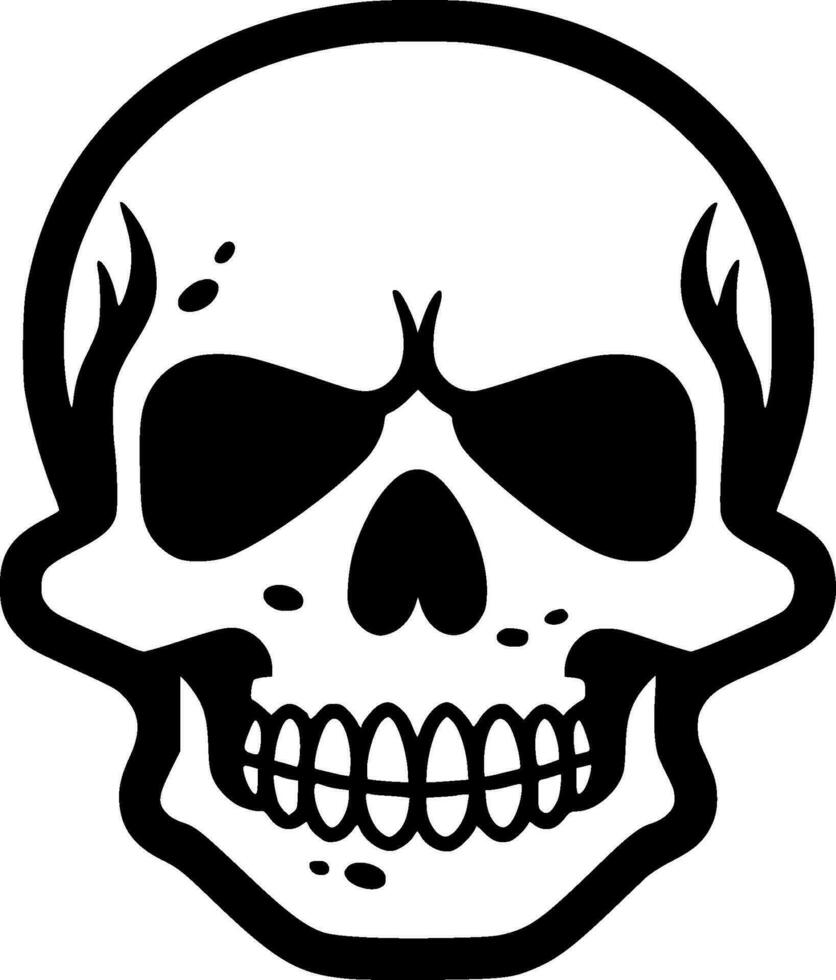 Skull, Minimalist and Simple Silhouette - Vector illustration