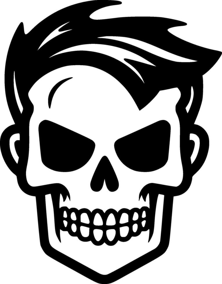 Skull - Minimalist and Flat Logo - Vector illustration
