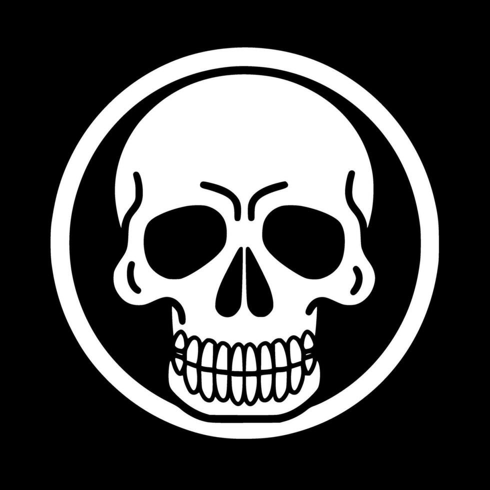 Skull, Minimalist and Simple Silhouette - Vector illustration