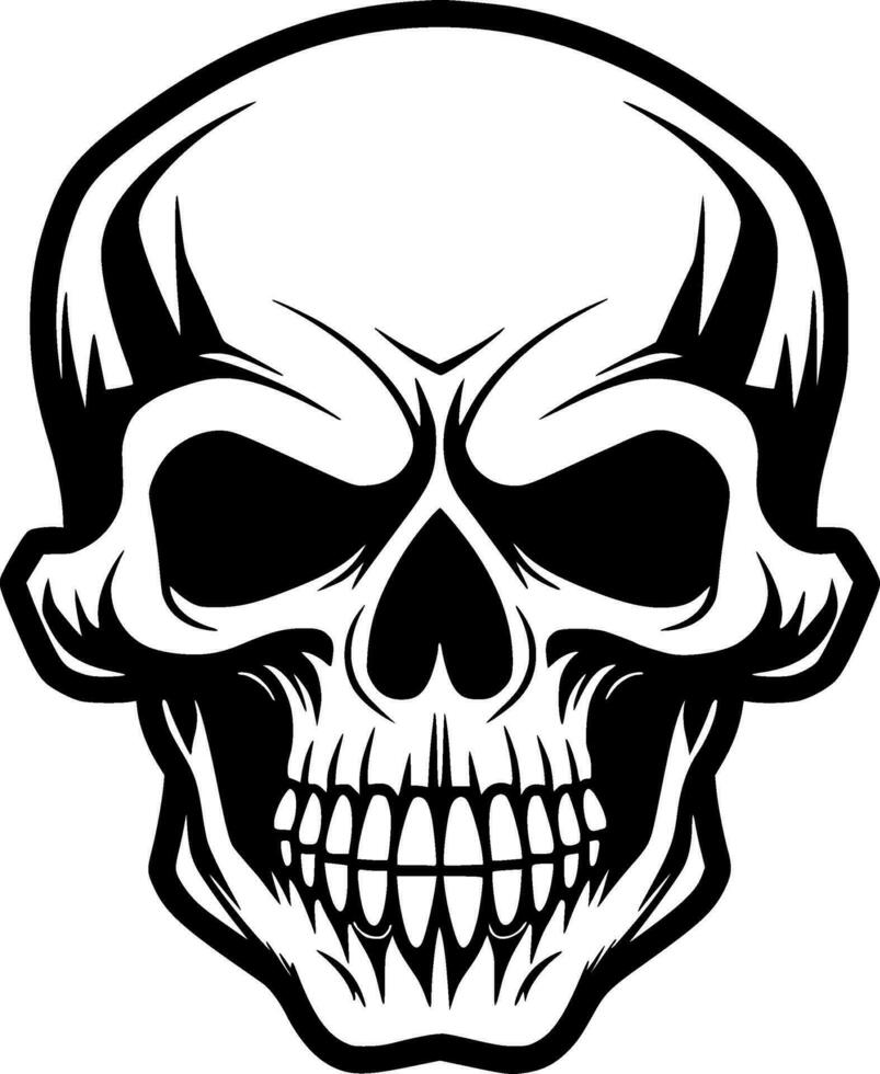 Skull, Minimalist and Simple Silhouette - Vector illustration