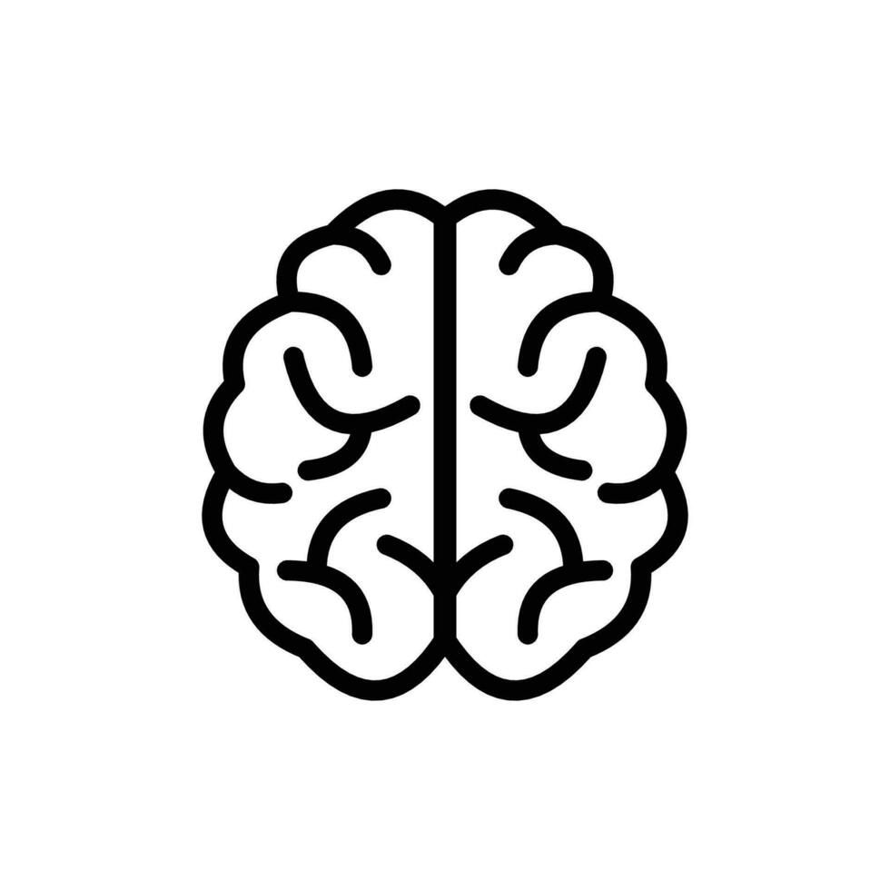 Vector outline of human brain