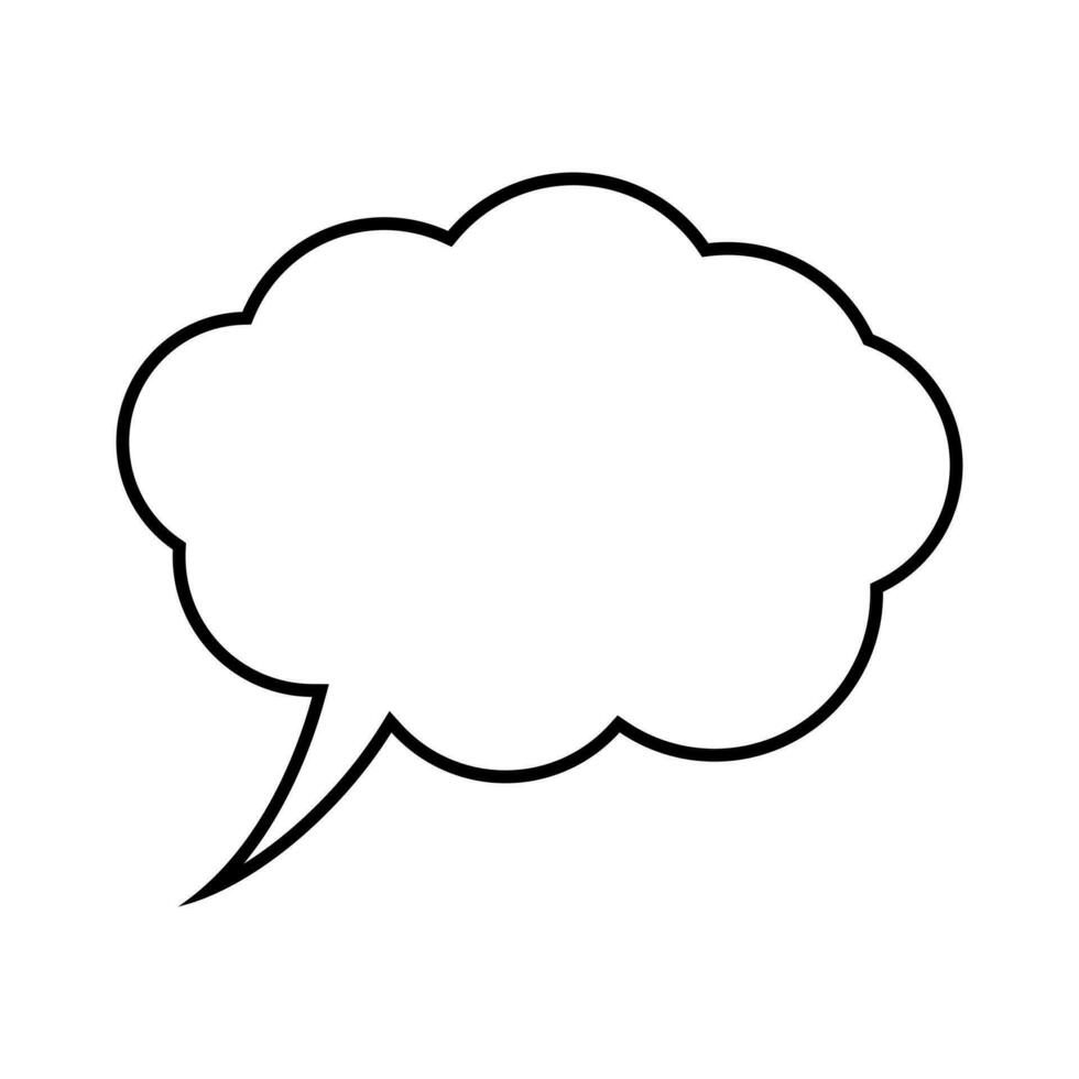 habla o pensar burbuja, vacío línea comunicación nube. vector diseño elemento.