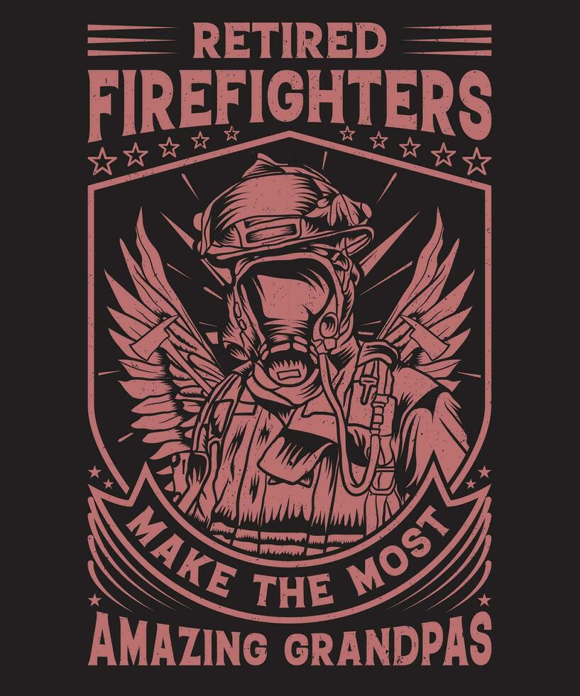 Retired Firefighters make the most Amazing Grandpas vector