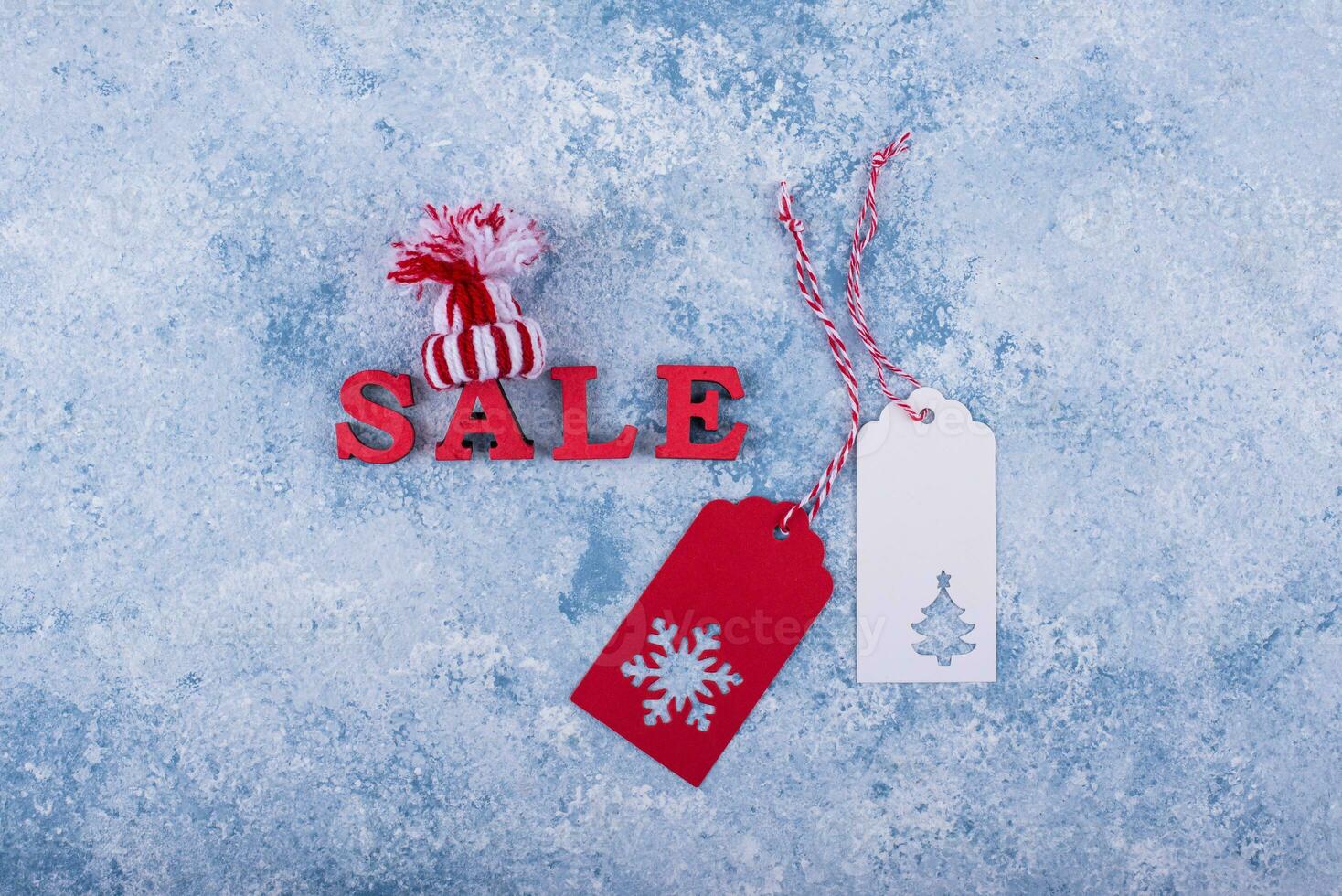 Christmas sale concept with text photo