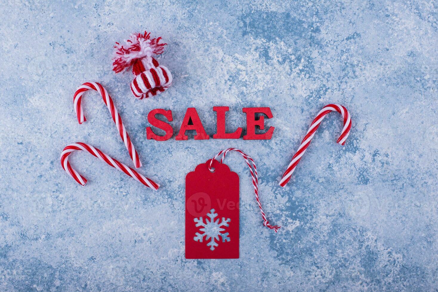 Christmas sale concept with text photo