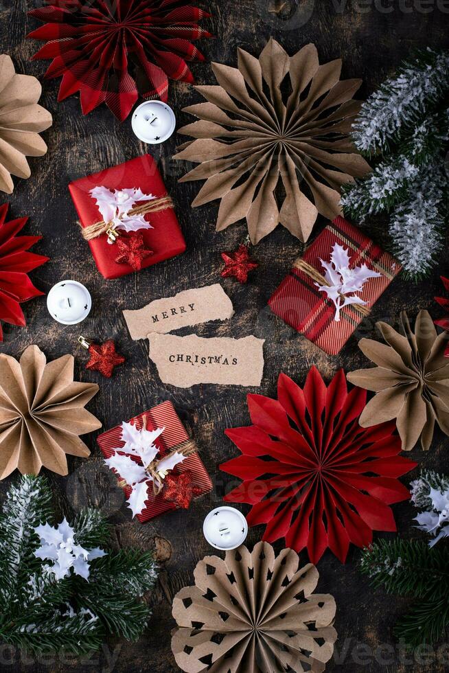 Scandinavian style Christmas paper decoration photo