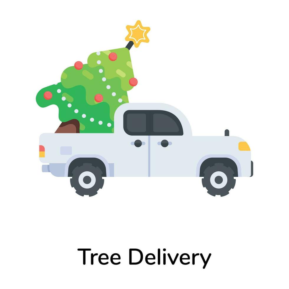 Trendy Tree Delivery vector