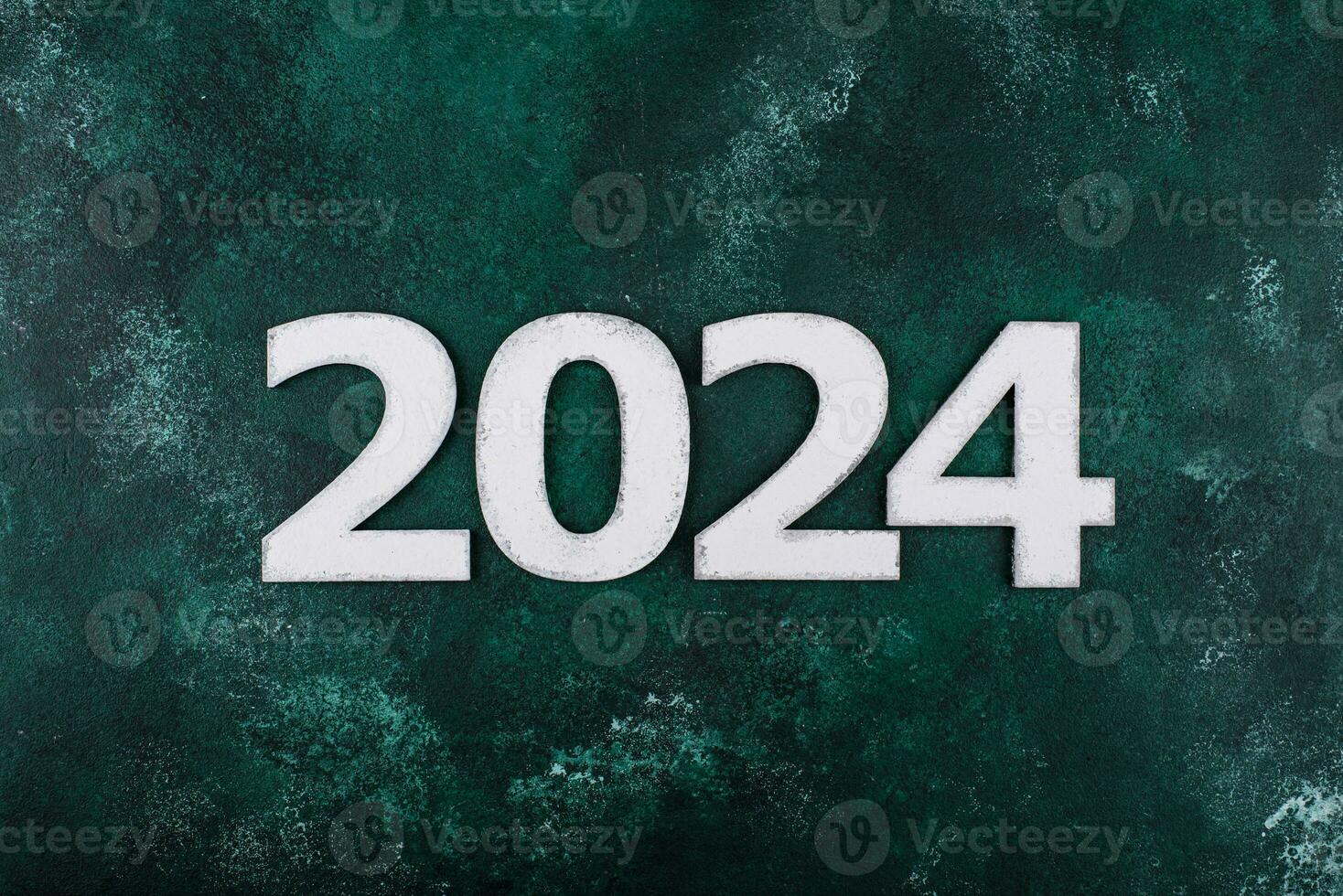 nuevo año composición con 2024 número foto