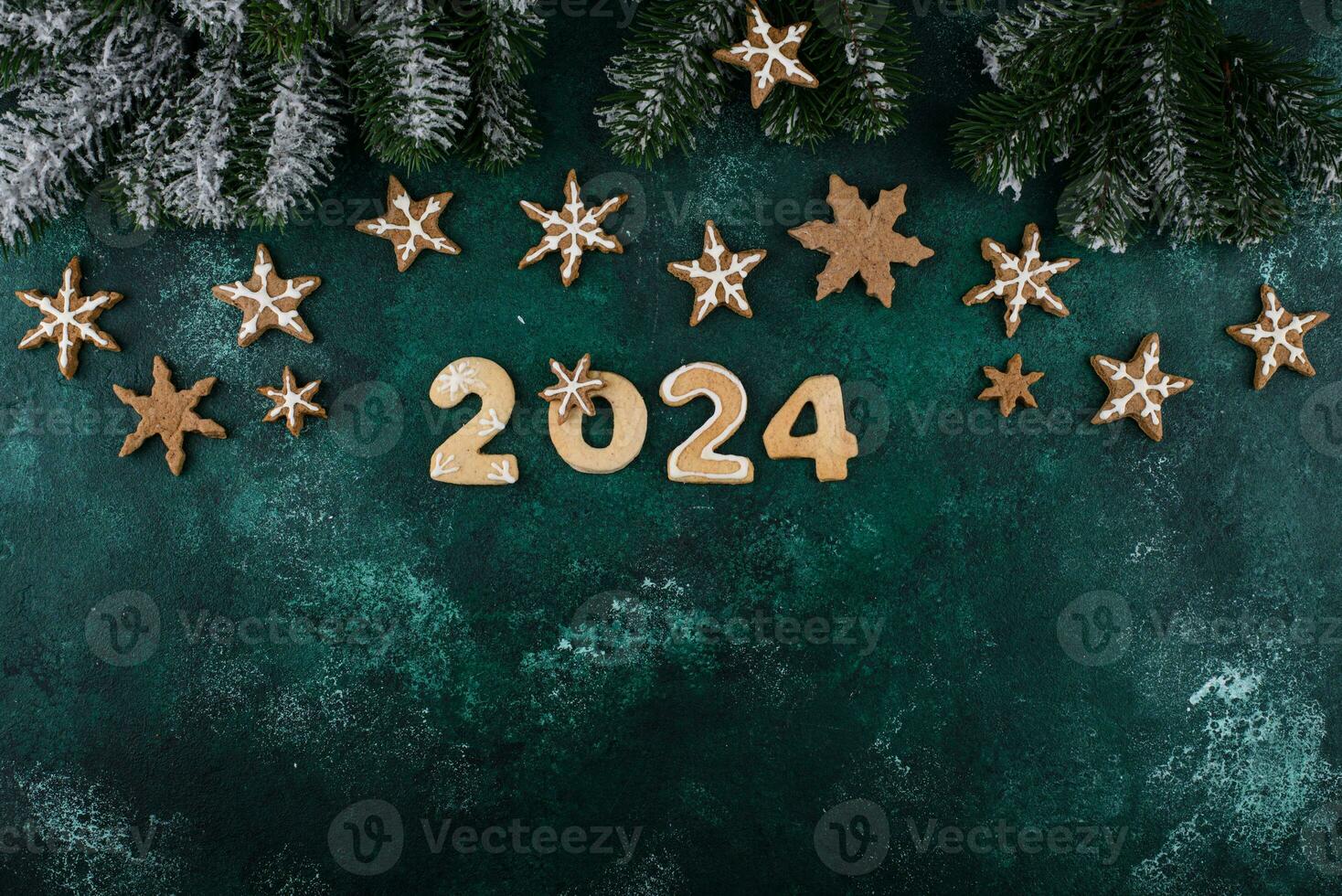 New Year composition with 2024 number photo