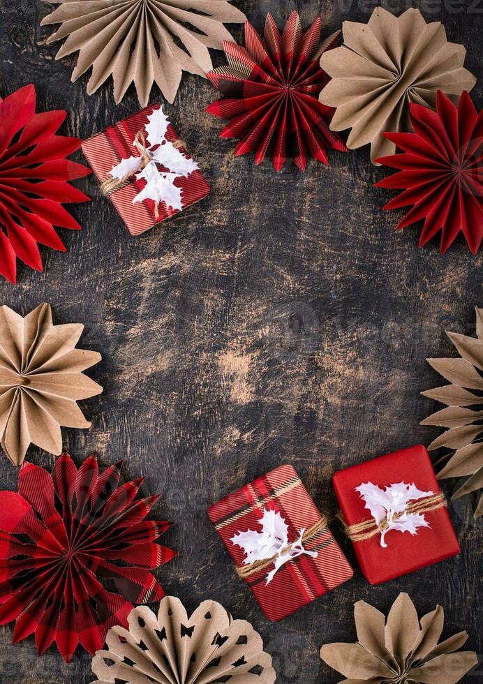Scandinavian style Christmas paper decoration photo