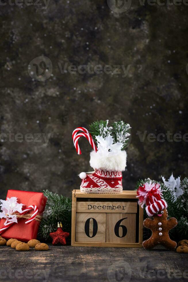 Sinterklaas or Saint Nicholas celebration concept photo