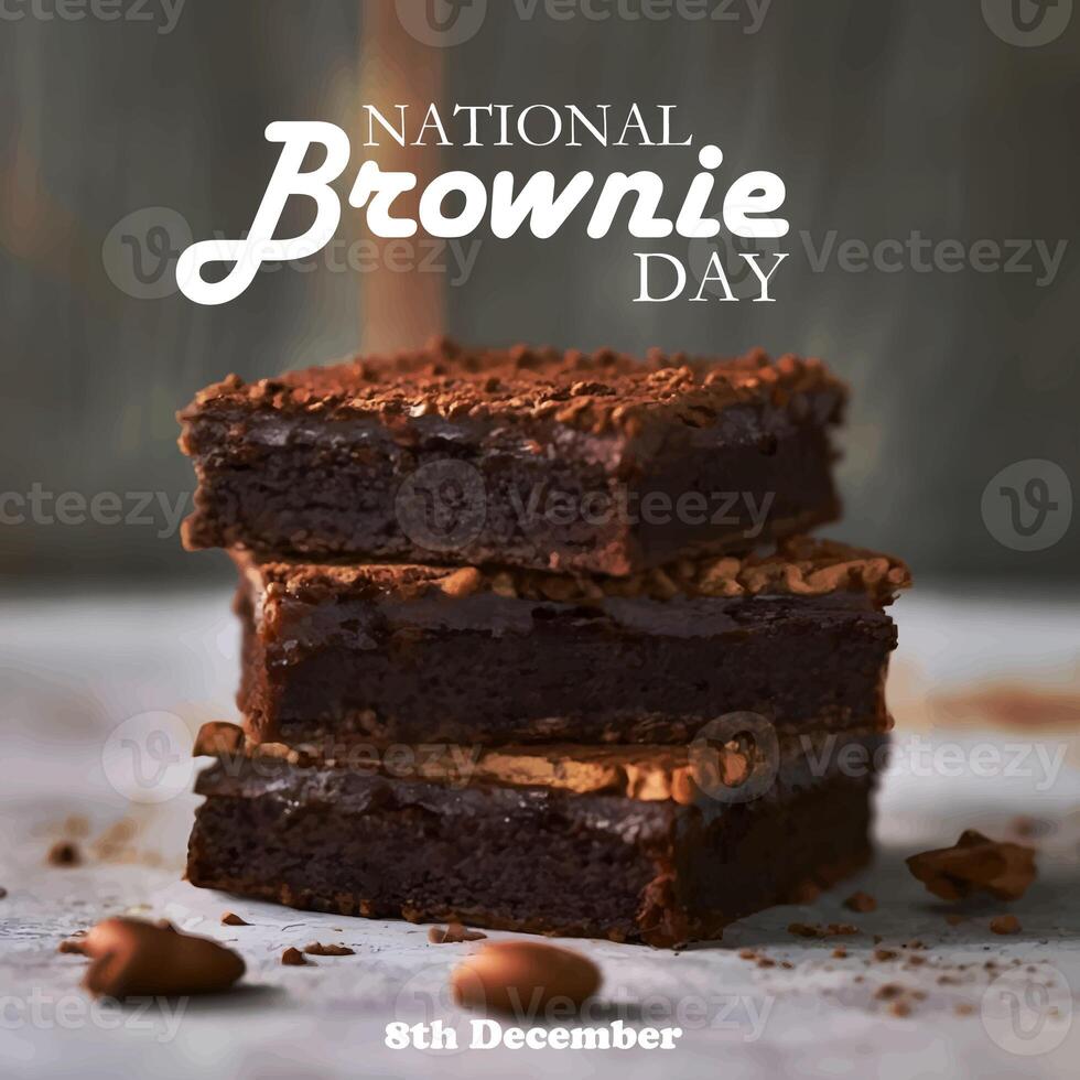 Fri, Dec 8, 2023 National Chocolate Brownie Day. This day has been around since the early 1900s. National Brownie Day is celebrated on December 8th every year photo