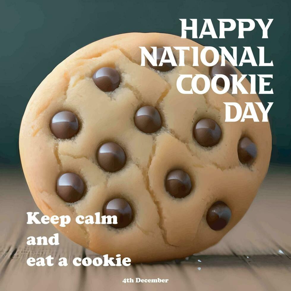 National cookie day event poster design. banner, poster, greeting, card, event, tradition, graphic, design vector