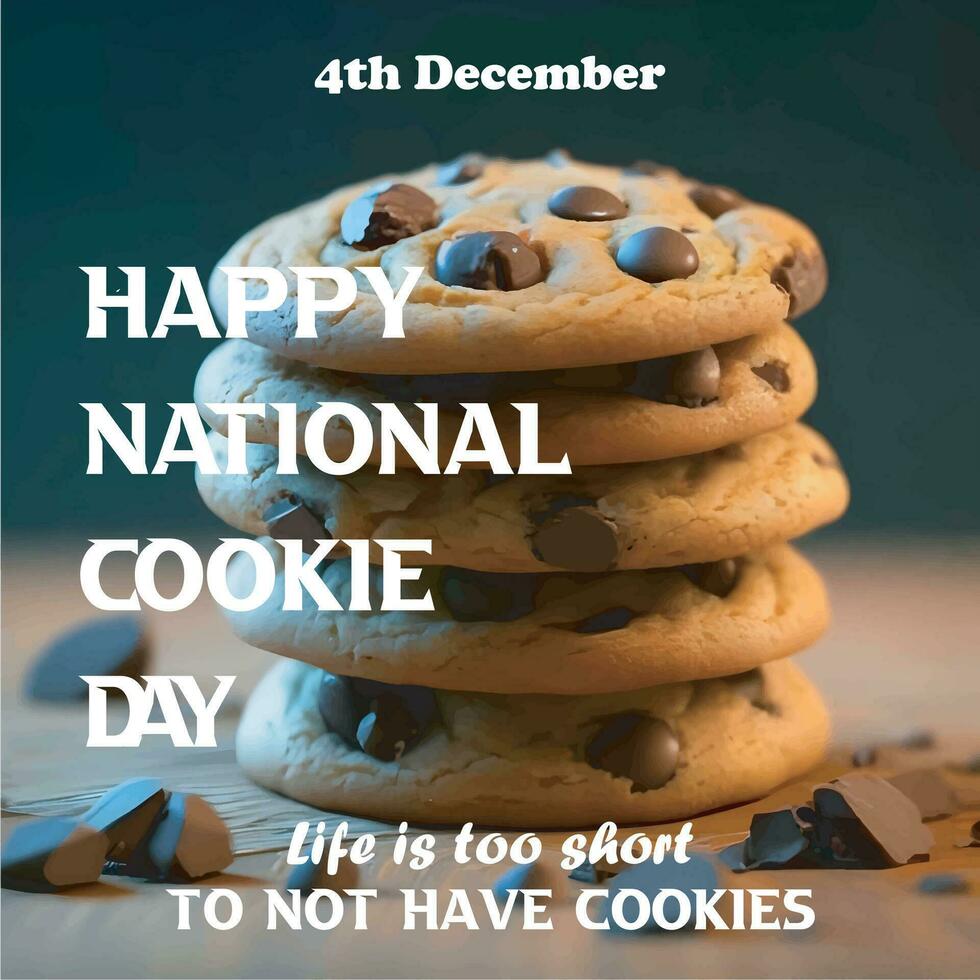 National cookie day event poster design. banner, poster, greeting, card, event, tradition, graphic, design vector