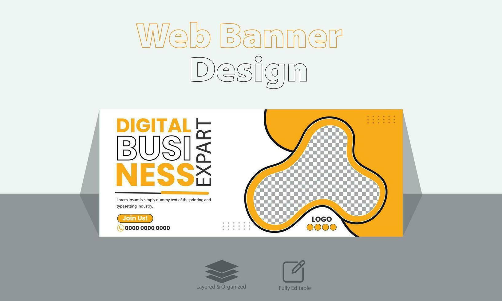 Business banner for web and social media template vector