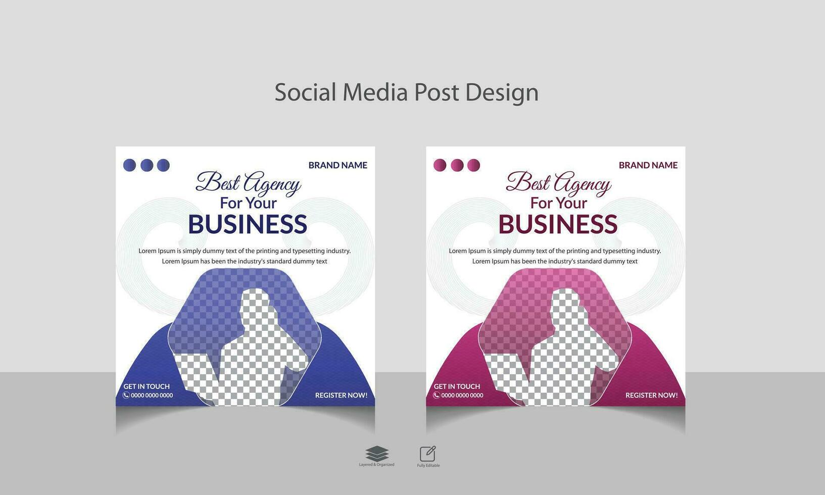 Corporate business social media post design vector