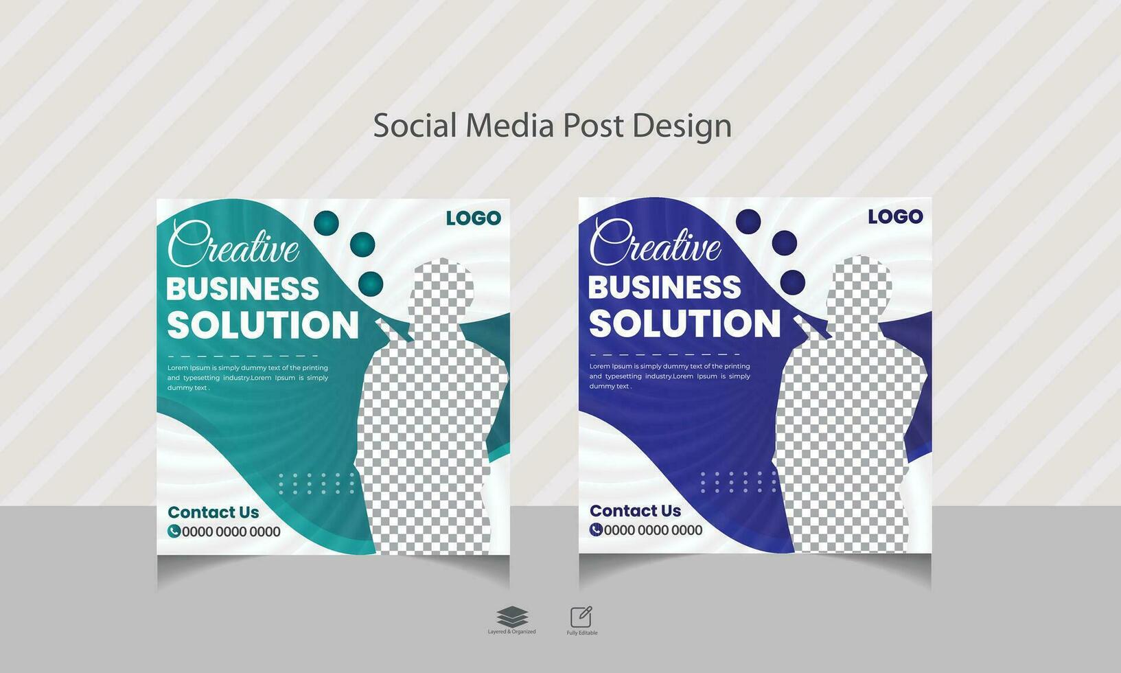 Attractive Modern social media post design vector