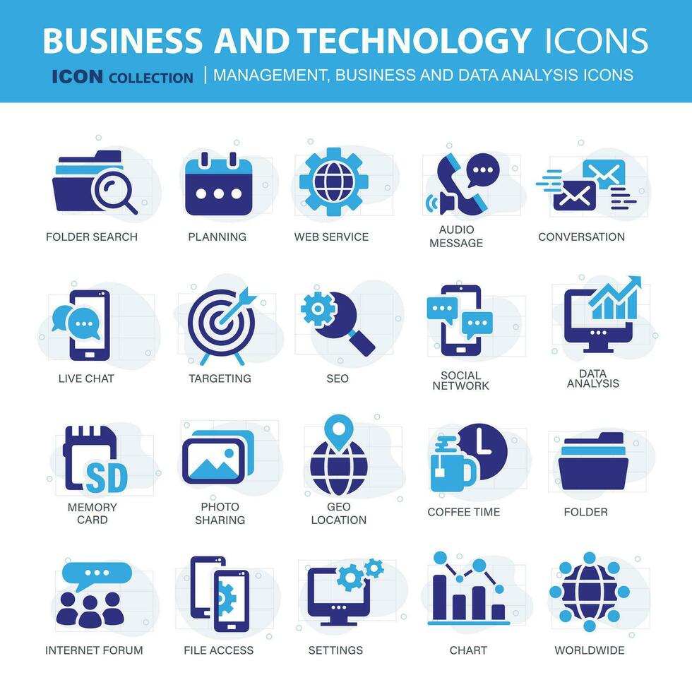Business and marketing, programming, data management, internet connection, social network, computing, information. Flat vector illustration