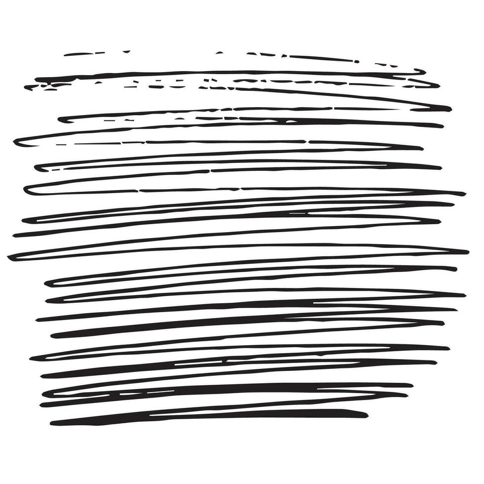 Pen doodle, texture on white background, isolate, flat vector, black outline vector