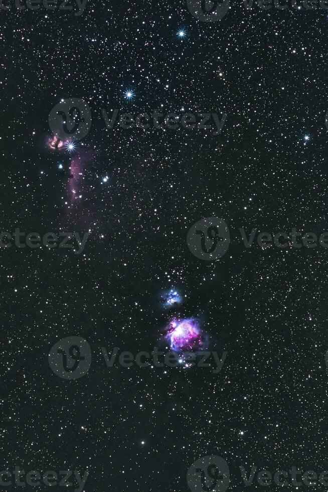 Night sky objects in the Orion constellation photo
