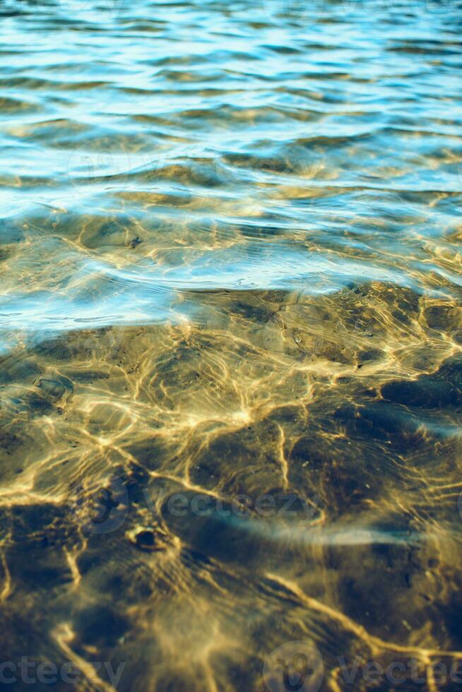 water surface reflections at the beach photo