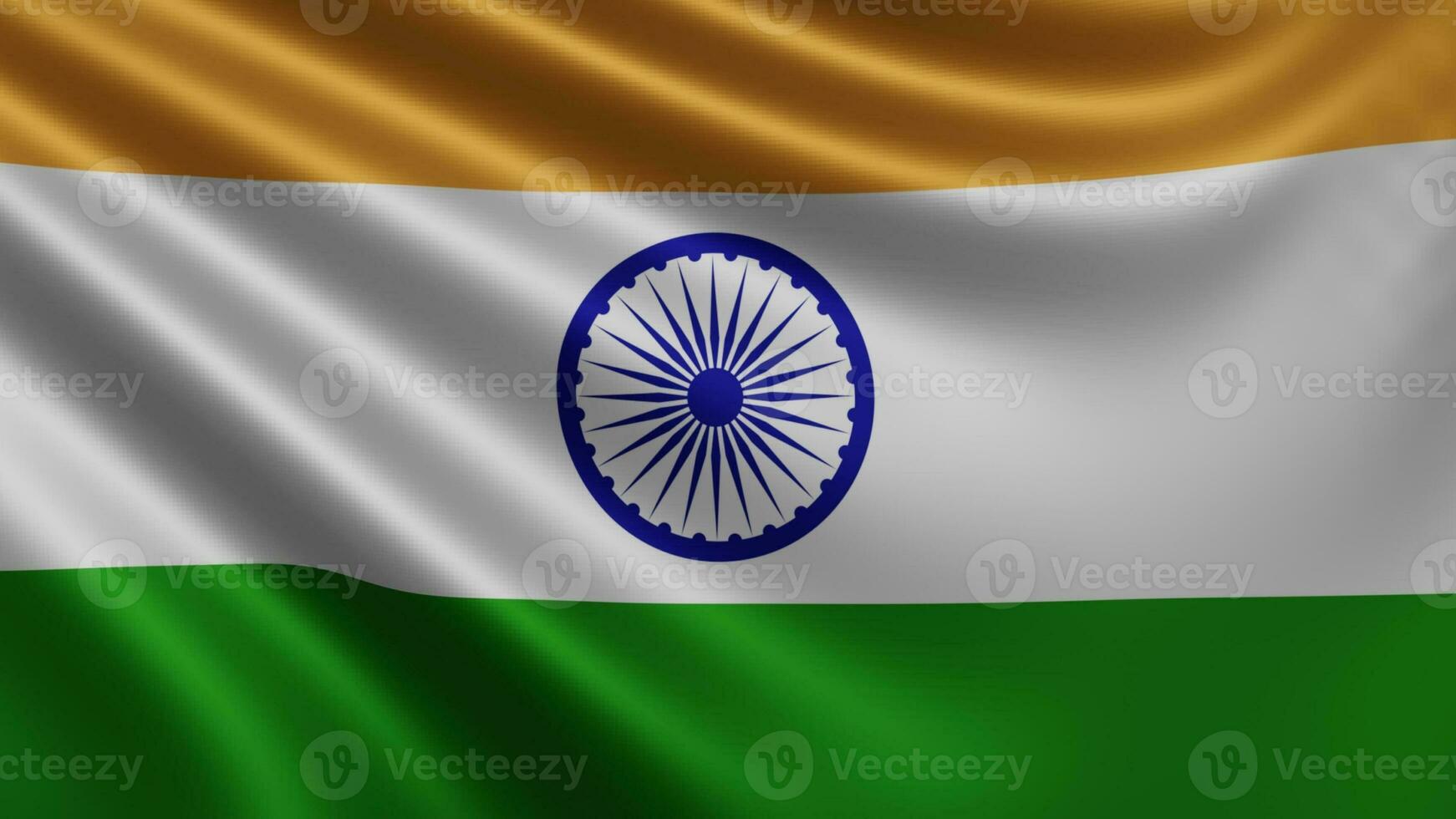 Render of the India flag flutters in the wind closeup, the national flag of photo