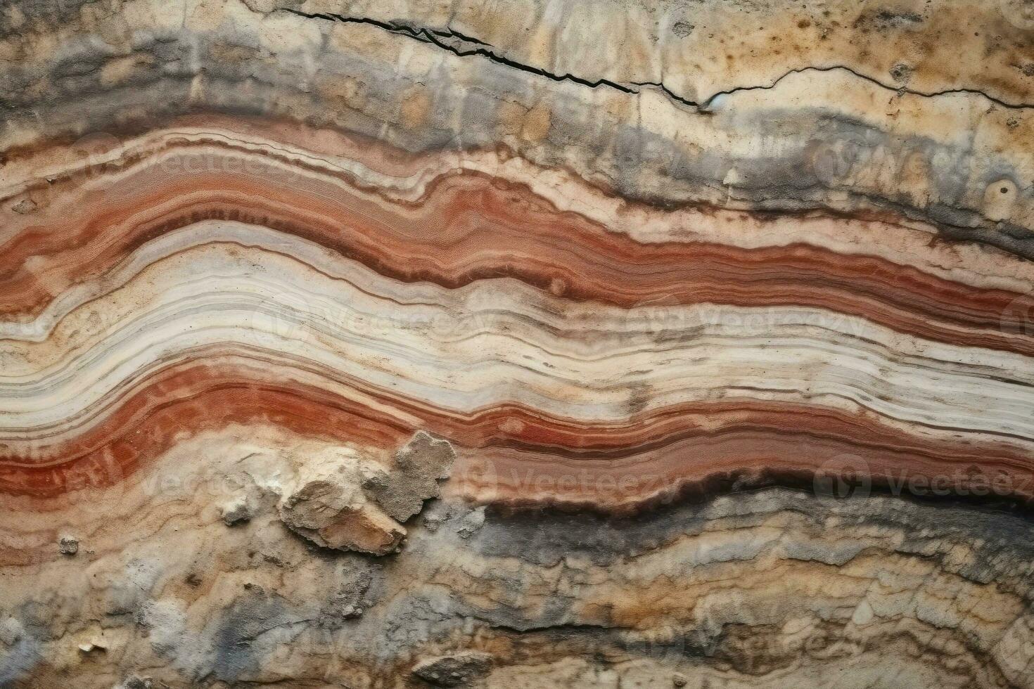 AI generated Petrified wood texture background, fossilized and ancient wood grains, natural and geological surface, rare and preserved photo