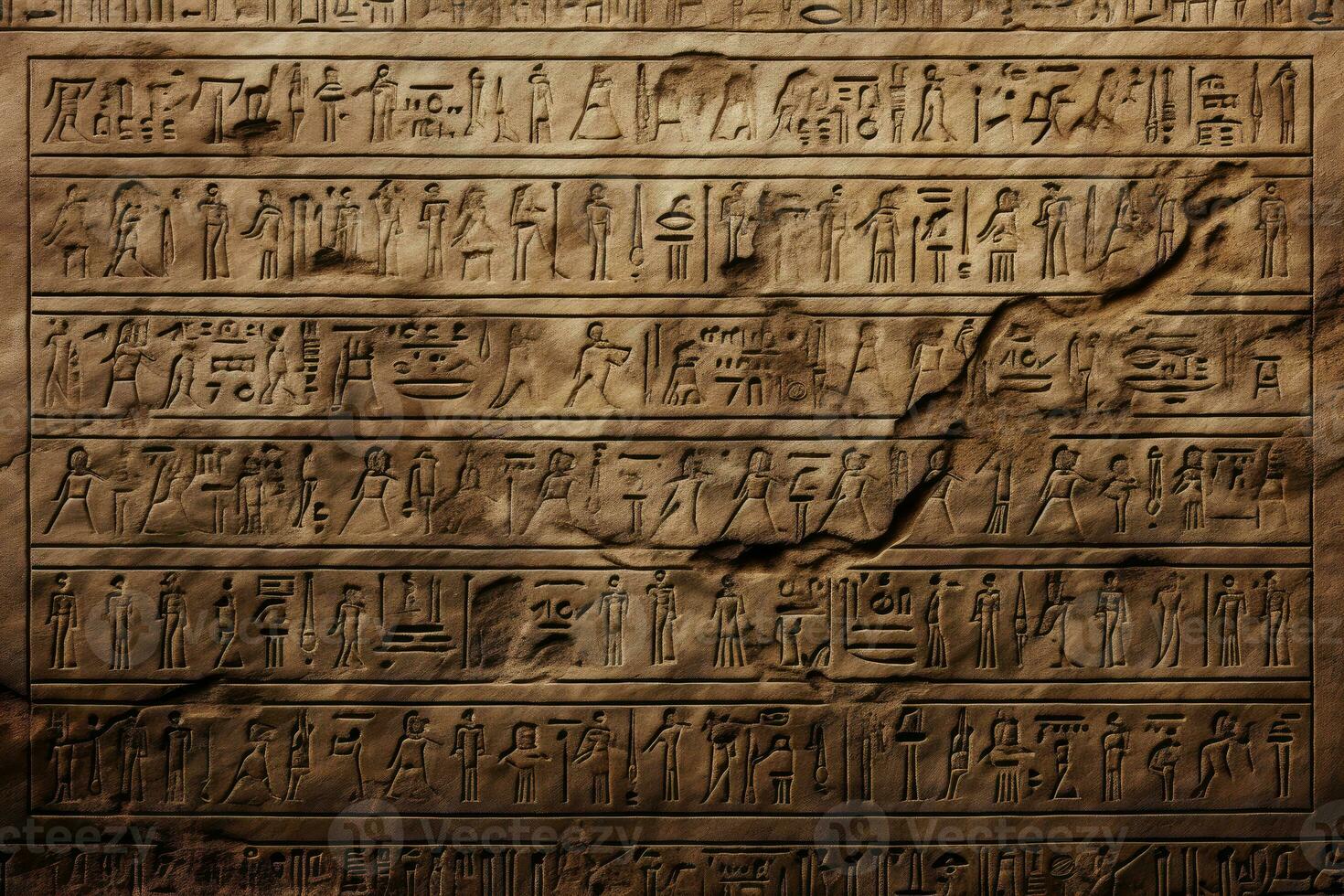 AI generated Enigmatic hieroglyphic stele texture background, mysterious and engraved stone tablet, ancient and cryptic surface photo