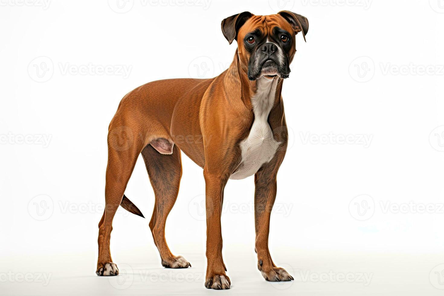 AI generated Realistic Boxer dog clipart photo