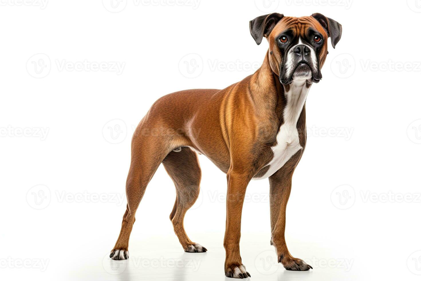 AI generated Realistic Boxer dog clipart photo