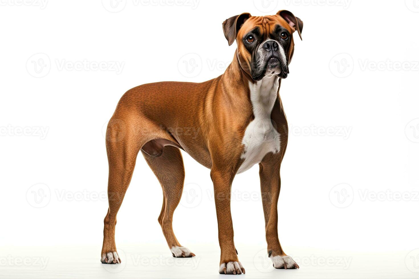 AI generated Realistic Boxer dog clipart photo