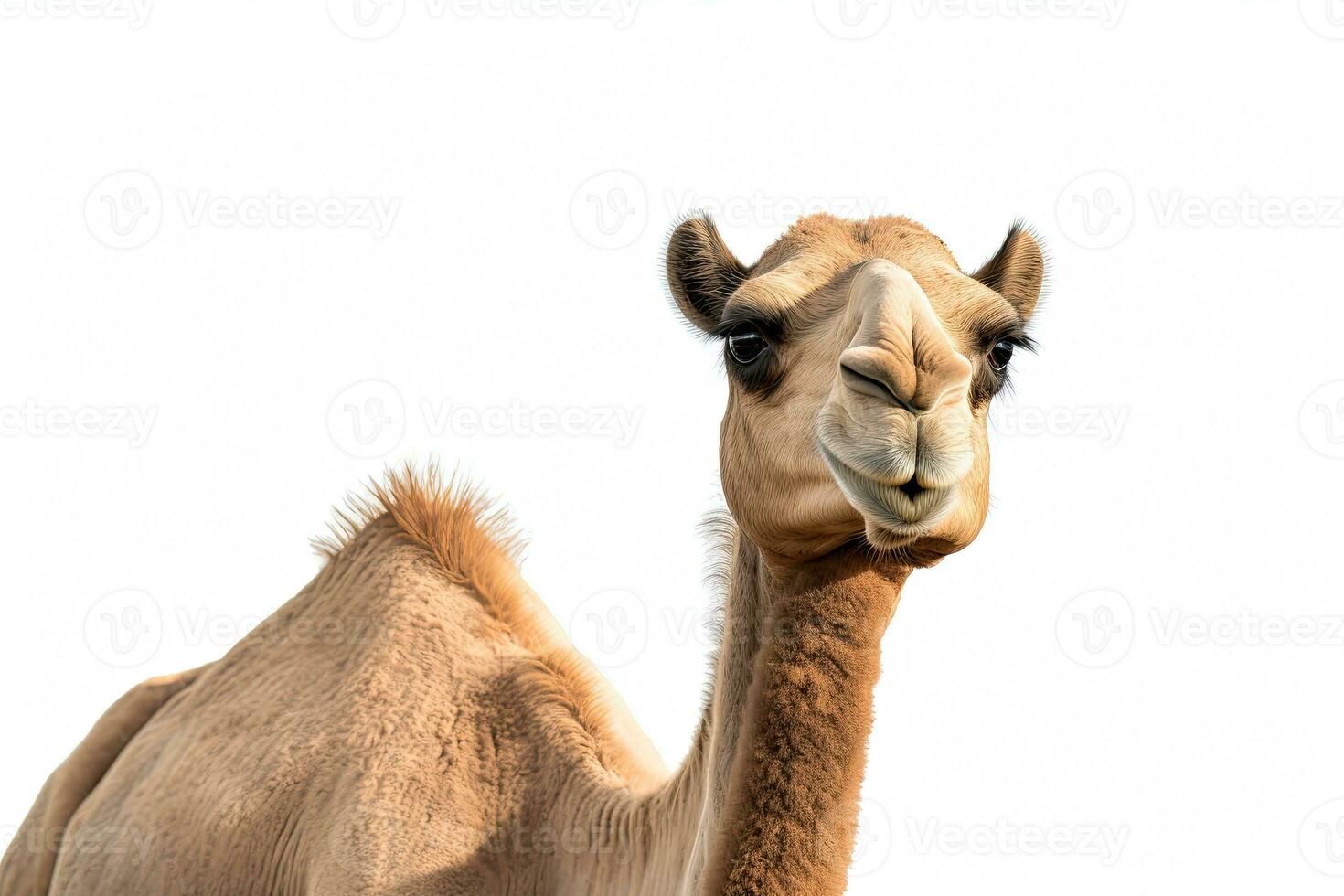 AI generated Camel close-up clipart photo